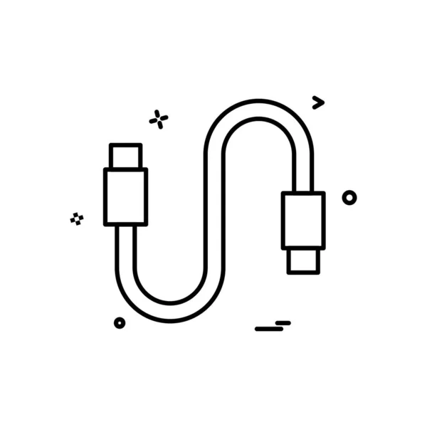 Isb Cable Icon Design Vektor — Stockvektor