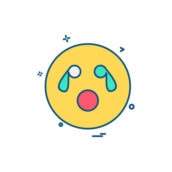 Design Ícone Emoji Ilustração Vetorial Colorida — Vetor de Stock