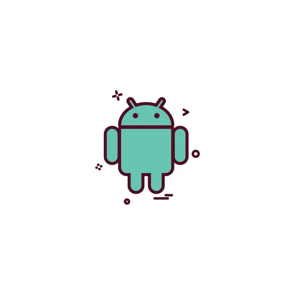 Android Icono Diseño Vector — Vector de stock