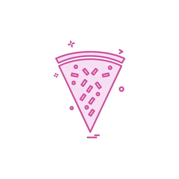 Pizza Ikon Design Vektorillustration — Stock vektor