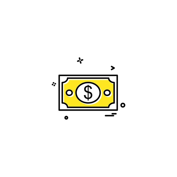 Desenho Ícone Dólar Ilustração Vetorial Colorida —  Vetores de Stock