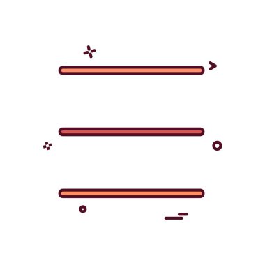 Menü simgesi tasarım, renkli vektör çizim