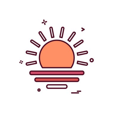 Güneş simgesi tasarım vektörü