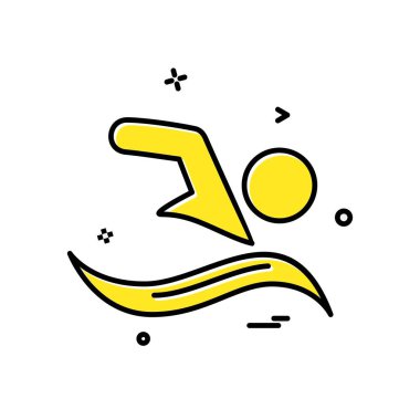 Yüzme simge tasarlamak vektör 