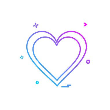 Kalp simgesi tasarım, Sevgililer günü için vektör çizim