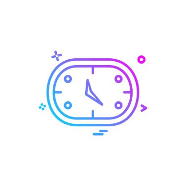 Saat simgesi tasarım vektörü