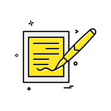 Belge simgesi tasarım vektörü