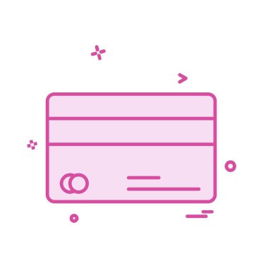 Kredi kartı simgesi tasarım, renkli vektör çizim