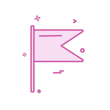 Bayrak simgesi tasarım vektörü