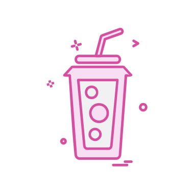 İçki simgesi tasarım, renkli vektör çizim 