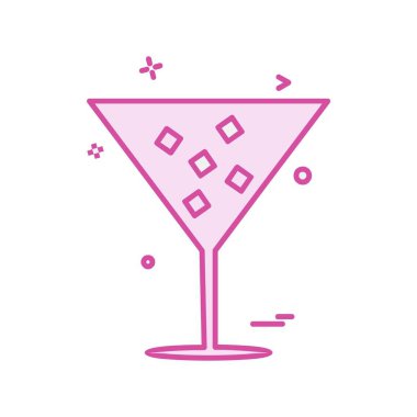 İçki simgesi tasarım, renkli vektör çizim 