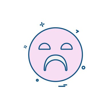 Emoji simgesi tasarım, vektör çizim