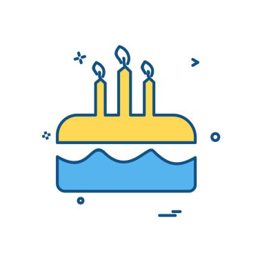 Pasta simge tasarlamak vektör 