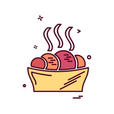 Gıda simgesi tasarım vektörü