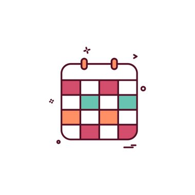 Takvim simgesi tasarım vektörü 