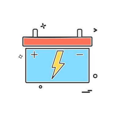 Batarya simgesi tasarım vektörü