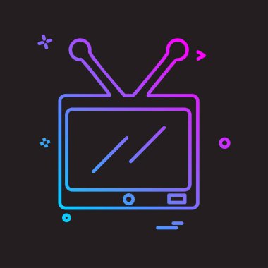 TV simgesi tasarım vektörü