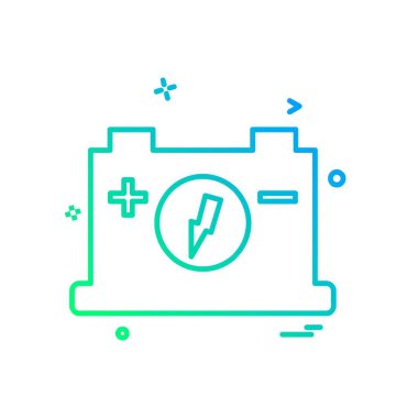 Batarya simgesi tasarım vektörü