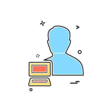 Avatar simge tasarım vektörü