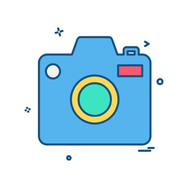 Kamera simgesi tasarım vektörü