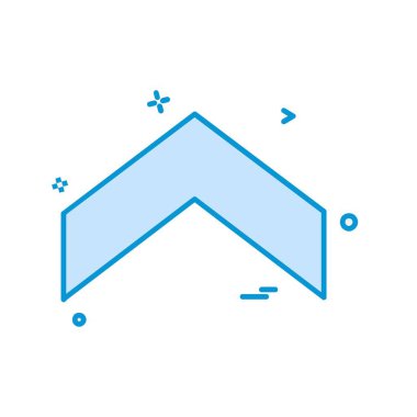 Yukarı ok simgesi tasarım vektörü