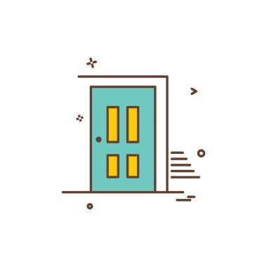 Kapı simge tasarlamak vektör