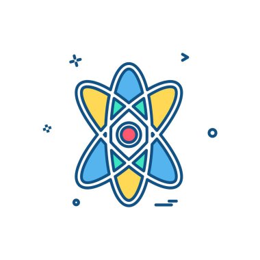 Nükleer simge tasarlamak vektör 