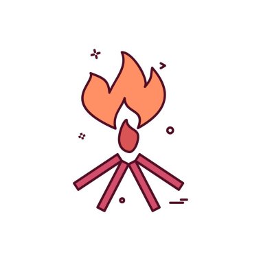 Simge tasarım vektörünü ateşle