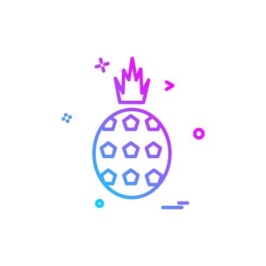 Ananas simgesi tasarım vektörü