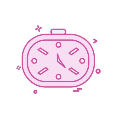 Saat simgesi tasarım vektörü