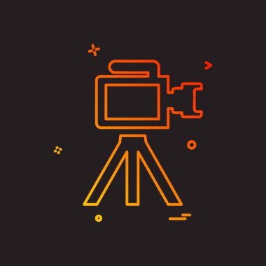 Kamera simgesi tasarım vektörü