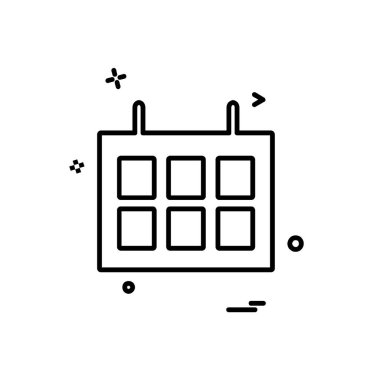 Takvim simgesi tasarım vektörü