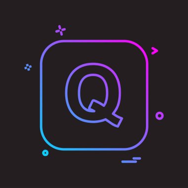 İngilizce alfabe simge tasarlamak vektör 