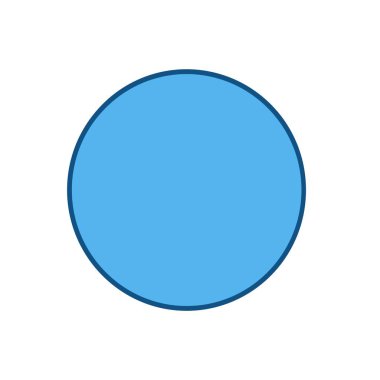 Daire simgesi tasarım, renkli vektör çizim