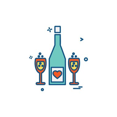 Sevgililer günü simge tasarlamak vektör