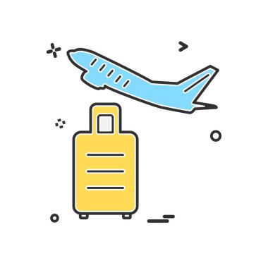 Seyahat simgesi tasarım vektörü