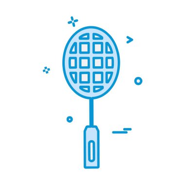 Badminton simge tasarlamak vektör