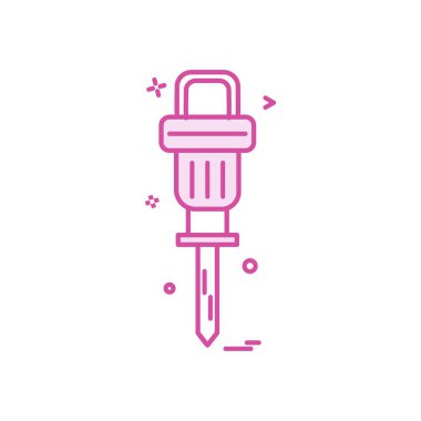 Hava çekiç simge vektör tasarımı 