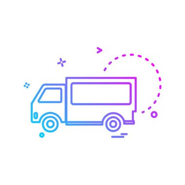 Kamyon simgesi tasarım vektörü