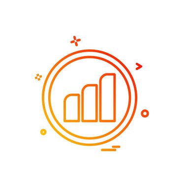 İş grafiği düz simge vektör çizim 