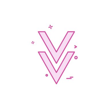 Aşağı ok simgesi tasarım vektörü