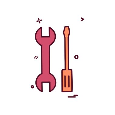  İngiliz anahtarı simgesi vektör tasarım araçları kurma hizmetleri