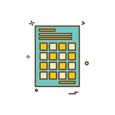 Hesap makinesi simgesi tasarım vektörü