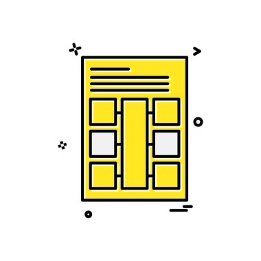 Belge simgesi tasarım vektörü