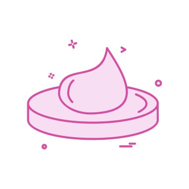 Krem simge tasarlamak vektör