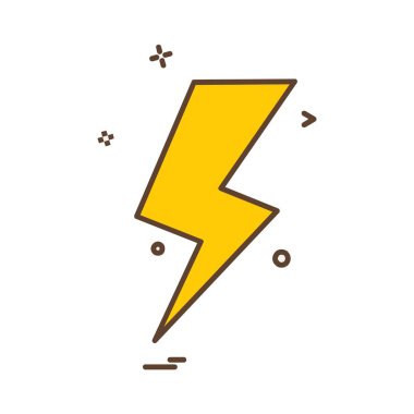 Gök gürültüsü simge tasarlamak vektör