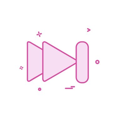 İleri medya düğme simge vektör 