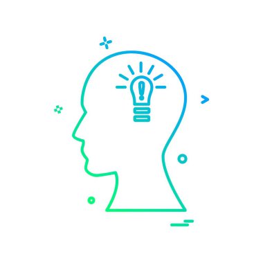 Beyin simge tasarlamak vektör