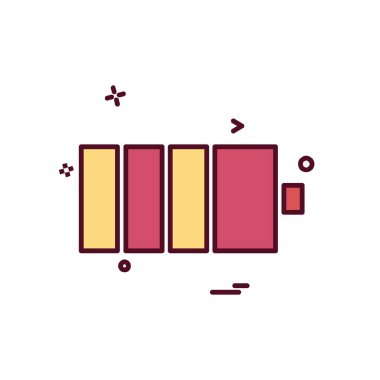 Batarya simgesi tasarım vektörü