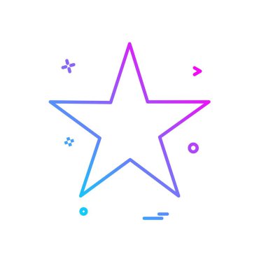 Beyaz arka plan üzerinde yıldız daire basit simgesi